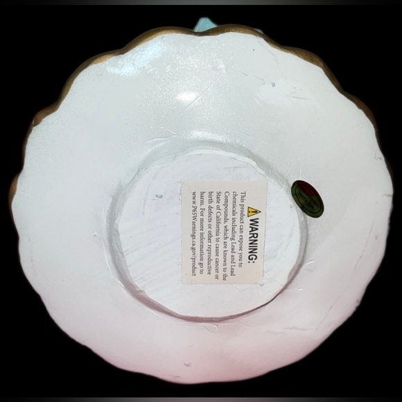 Tophat & Toil Easter bunny in stacked tea cups with Butterflies 7 In Resin - Picture 7 of 8